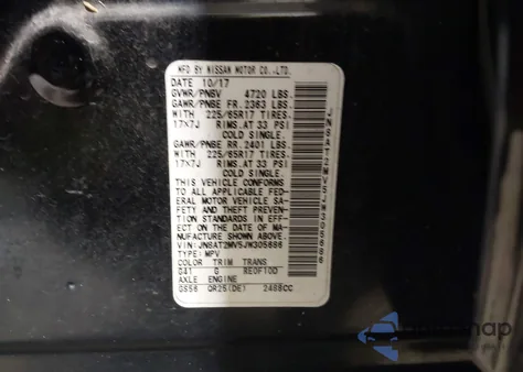 2018 Nissan Rogue Sv from USA, damaged, VIN JN8AT2MV5JW305686